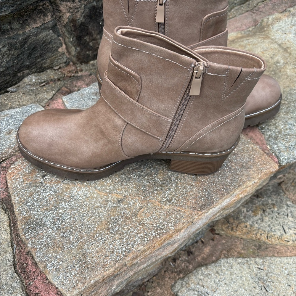 Torrid Single Strap Ankle Bootie - Tan 12WW